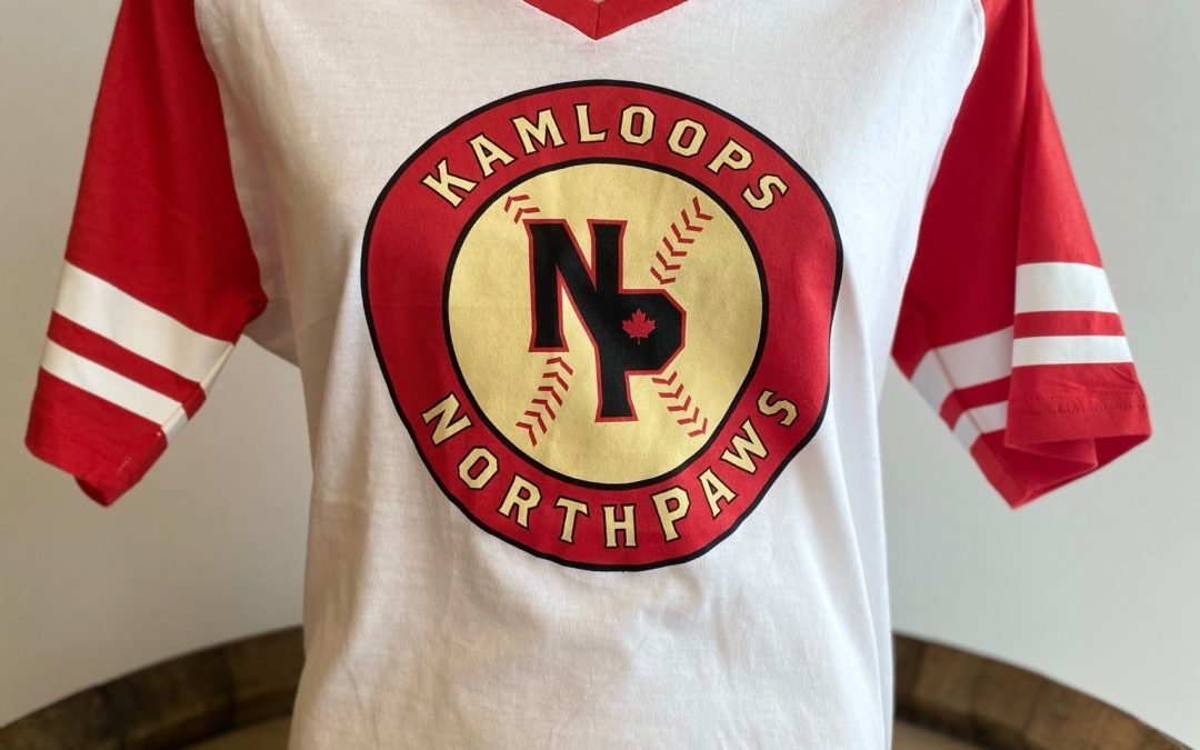 NorthPaws Women’s Red & White Baseball Tee